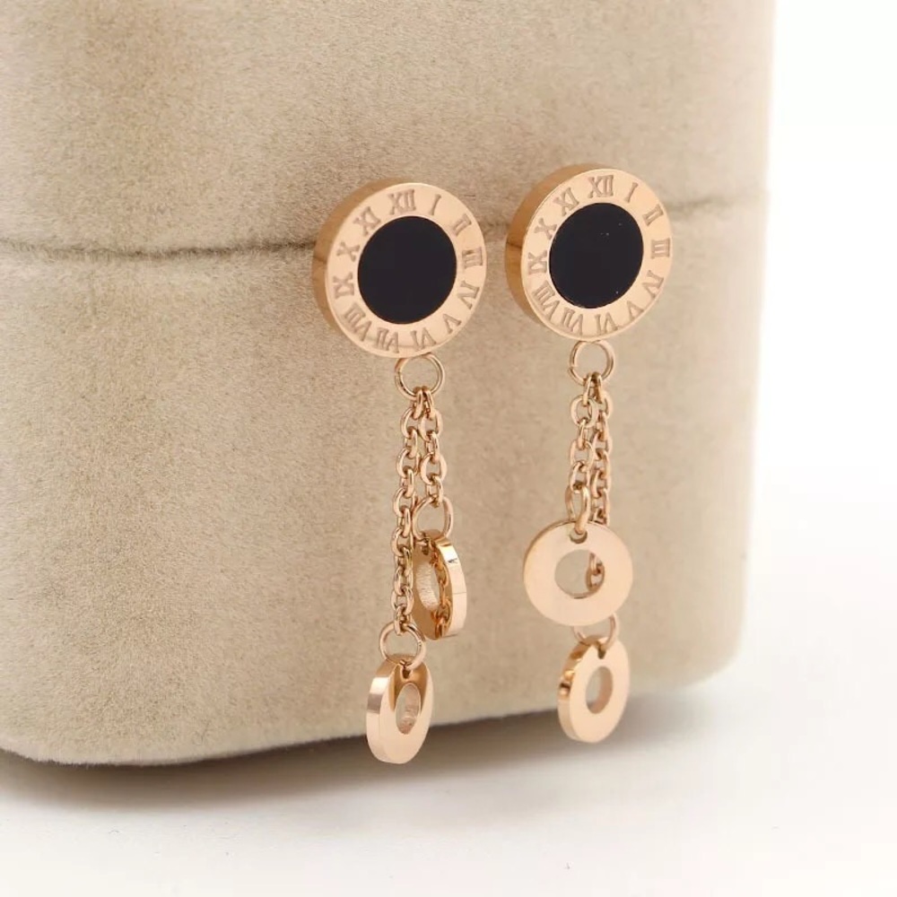 New With Tag “Roman” earrings in Rose Gold